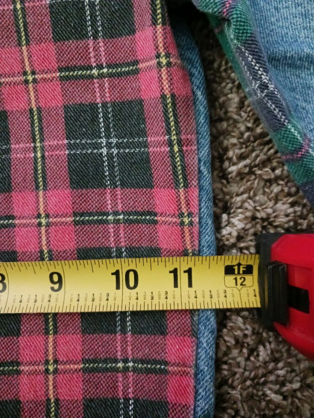 ZENA Vintage 90's Women's plaid jean shorts 11/12 - Picture 11 of 11